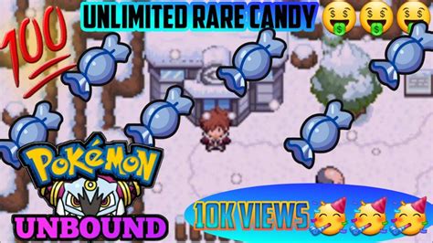 pokemon unbound rare candy cheat.
